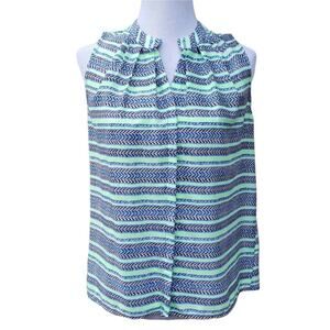 Women's Stitch Fix Collective Concepts Split Neck Blouse Size Small